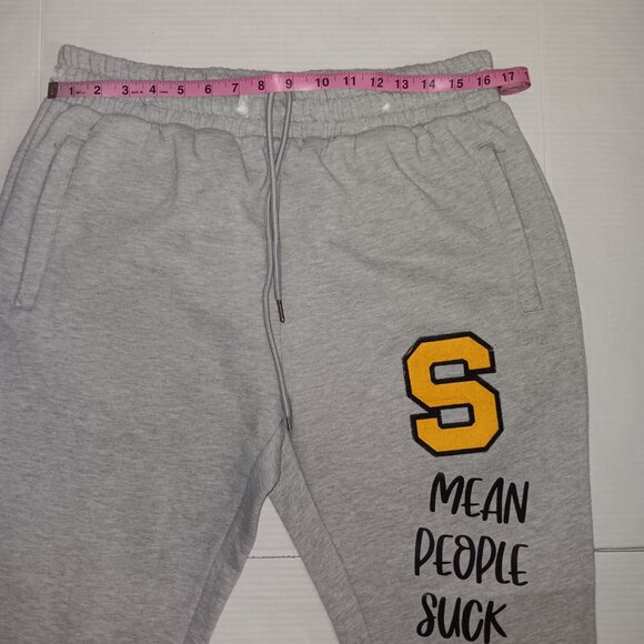 T CREW STACKED MEAN PEOPLE SUCK GRAPHIC SWEATPANTS - Picture 12 of 17